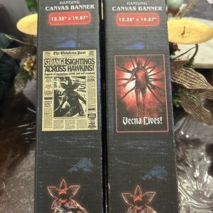 Stranger Things hanging canvas banner